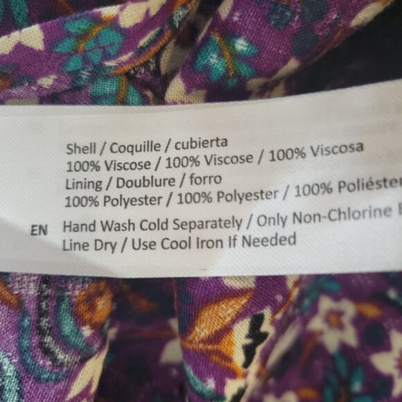 NWT Band of the Free Coraline Purple Floral Crossover Mini Dress Summer Size L - Picture 10 of 11